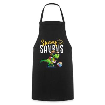 Tyrannosaurus Rex on the beach - summer sunnysaurus - Cooking Apron - black - Front - AI Model Male 185 dark (185cm)