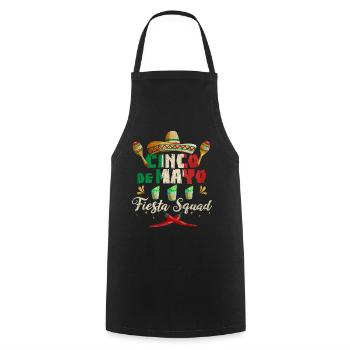 Cinco de Mayo May 5 Mexican Holiday Party - Cooking Apron - black - Front - AI Model Male 185 dark (185cm)
