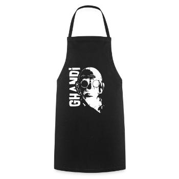 Ghandi - Tablier de cuisine - noir - Devant - AI Model Male 185 dark (185cm)