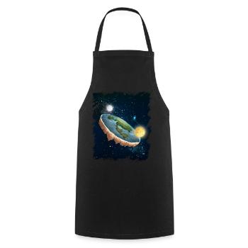 Univers carte cadeau disque terre - Tablier de cuisine - noir - Devant - AI Model Male 185 dark (185cm)