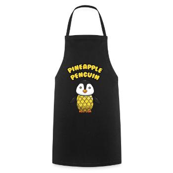 Manchot ananas - Tablier de cuisine - noir - Devant - AI Model Male 185 dark (185cm)