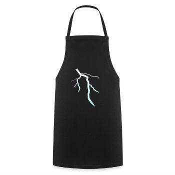 Blitz Blitzschlag Lightning Bolt - Cooking Apron - black - Front - AI Model Male 185 dark (185cm)