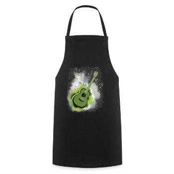 guitar - Cooking Apron - black - Front - AI Model Male 185 dark (185cm)