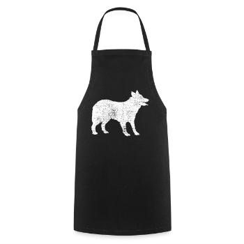 Border Collie - Cooking Apron - black - Front - AI Model Male 185 dark (185cm)