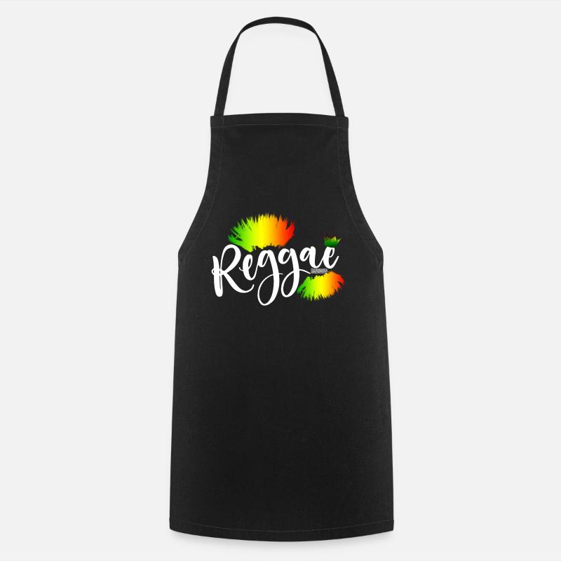 Reggae Rainbow Splash - Cooking Apron - black