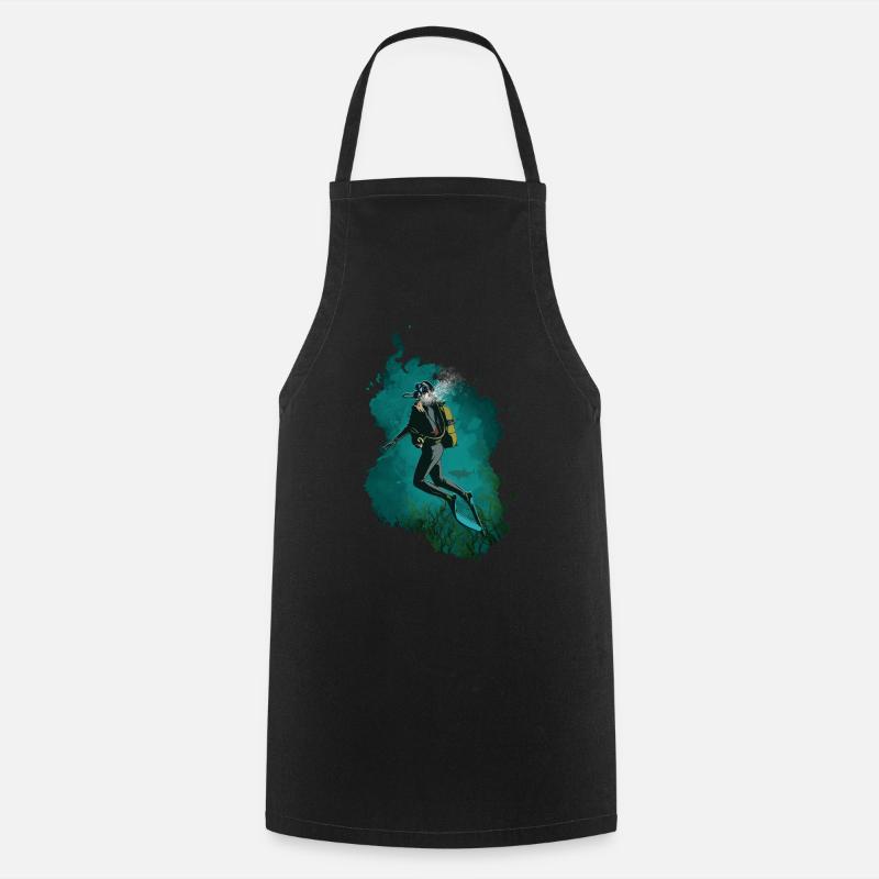 plongée - Tablier de cuisine - noir