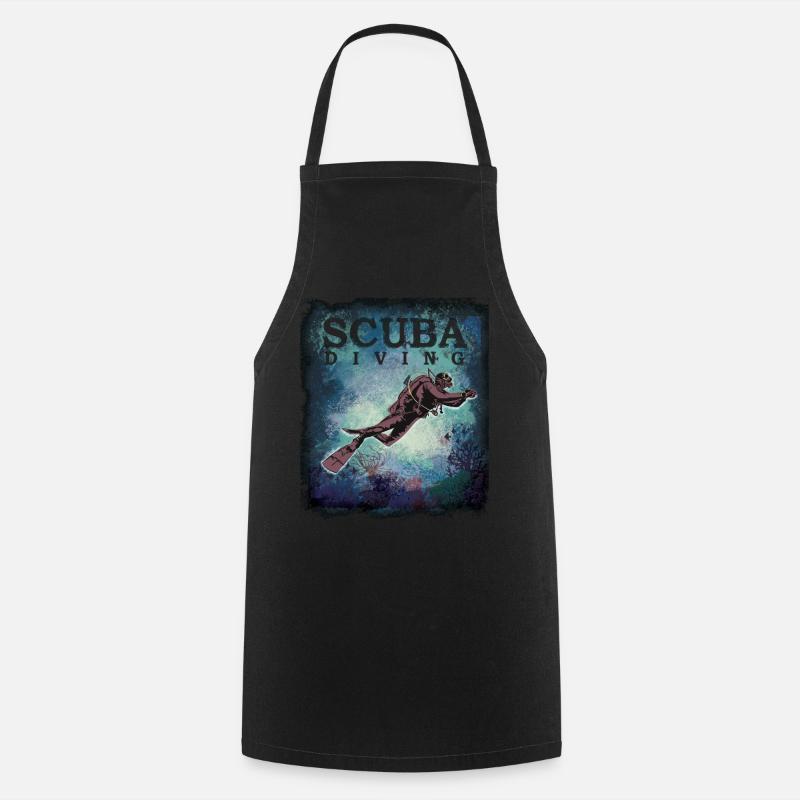 Plongée sous-marine - Tablier de cuisine - noir