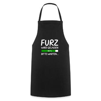 Furz Laden 90% Blähungen Blähung Furzen Lustig - Kochschürze - Schwarz - Vorne - AI Model Male 185 dark (185cm)