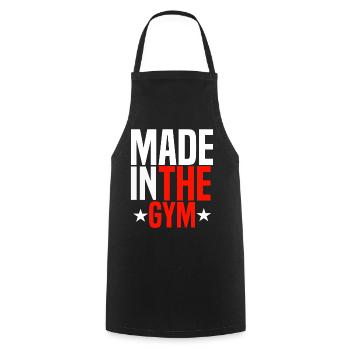 salle de gymnastique - Tablier de cuisine - noir - Devant - AI Model Male 185 dark (185cm)