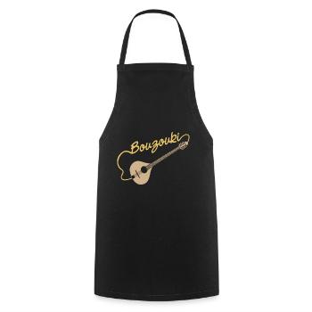 Bouzouki - Tablier de cuisine - noir - Devant - AI Model Male 185 dark (185cm)