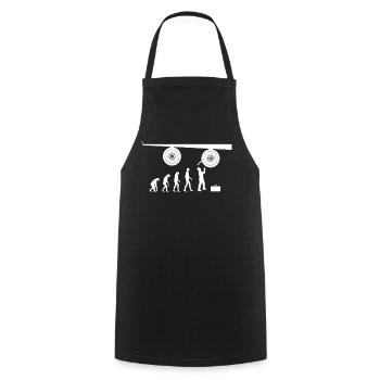 Cadeau technicien avion mécanicien - Tablier de cuisine - noir - Devant - AI Model Male 185 dark (185cm)