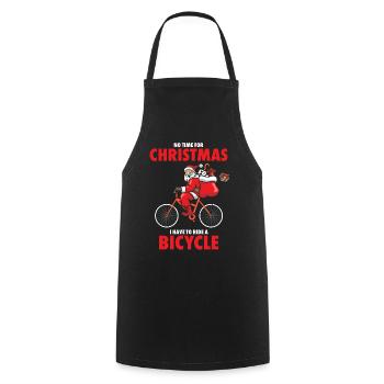 Santa Claus Christmas - Cooking Apron - black - Front - AI Model Male 185 dark (185cm)