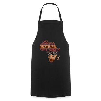 braunkarte afrika geschenk - Tablier de cuisine - noir - Devant - AI Model Male 185 dark (185cm)