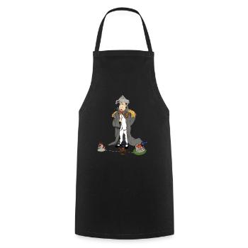 Funny Napoleon Bonaparte cartoon cartoon - Cooking Apron - black - Front - AI Model Male 185 dark (185cm)