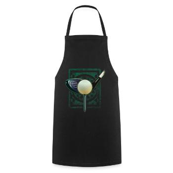 Golf - Kochschürze - Schwarz - Vorne - AI Model Male 185 dark (185cm)