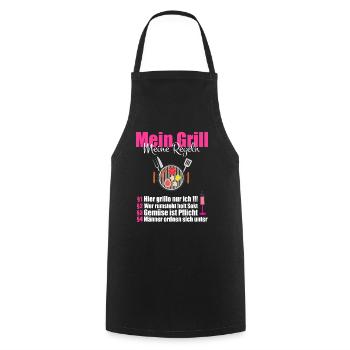 cooles BBQ Mein Grill meine Regeln Geschenk - Kochschürze - Schwarz - Vorne - AI Model Male 185 dark (185cm)