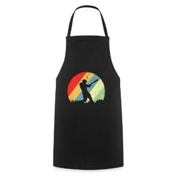 Baseball - Kochschürze - Schwarz - Vorne - AI Model Male 185 dark (185cm)