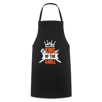 Père fête des pères cadeau grill grill - Tablier de cuisine - noir - Devant - AI Model Male 185 dark (185cm)