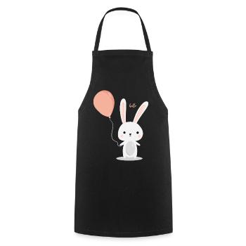 niedlicher Hase - süßes Geschenk Luftballon Sommer - Kochschürze - Schwarz - Vorne - AI Model Male 185 dark (185cm)