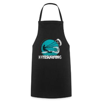 Kitesurfing - Cooking Apron - black - Front - AI Model Male 185 dark (185cm)