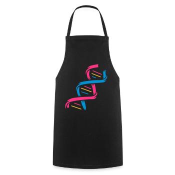 La structure d'une molécule d'ADN - Tablier de cuisine - noir - Devant - AI Model Male 185 dark (185cm)