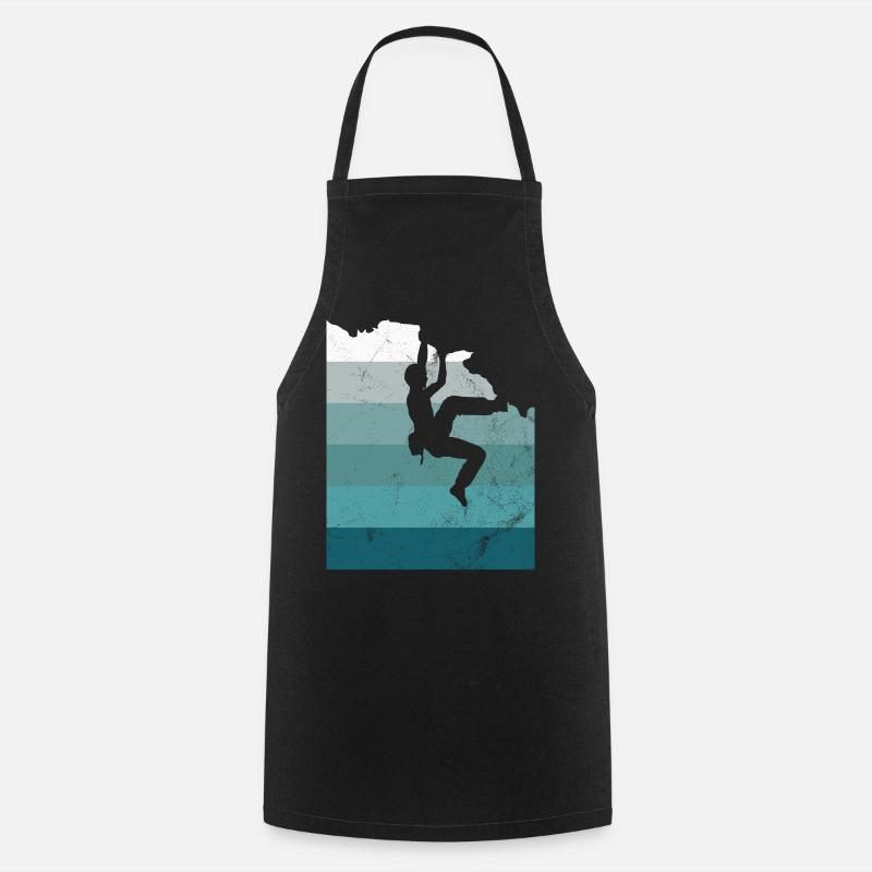Kletterer Klettern Bouldern Free Speed Geschenk - Kochschürze - Schwarz
