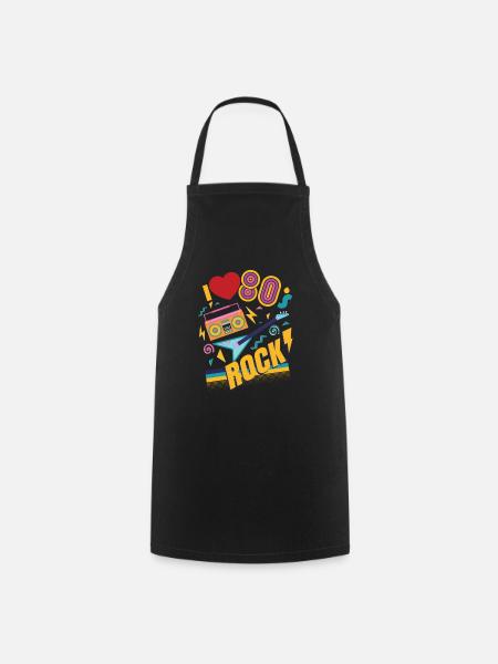 fête et jupe retro années 80 - Tablier de cuisine - noir