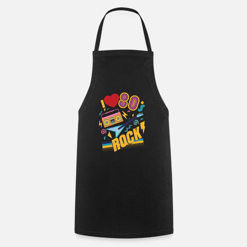 fête et jupe retro années 80 - Tablier de cuisine - noir