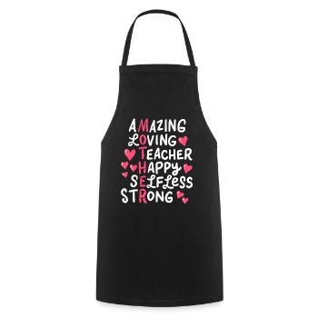 Teacher - Cooking Apron - black - Front - AI Model Male 185 dark (185cm)