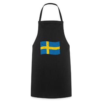 Sweden Flag Swedish Flag Swedish Flag - Cooking Apron - black - Front - AI Model Male 185 dark (185cm)