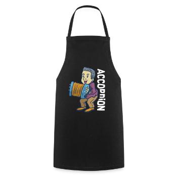 Akkordeon Geschenk - Kochschürze - Schwarz - Vorne - AI Model Male 185 dark (185cm)