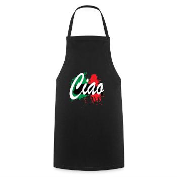 Italy Rome Europe - Cooking Apron - black - Front - AI Model Male 185 dark (185cm)