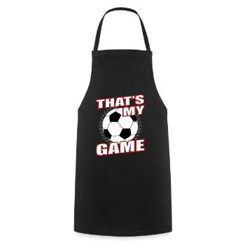 Football Soccer Sports Game - Cooking Apron - black - Front - AI Model Male 185 dark (185cm)