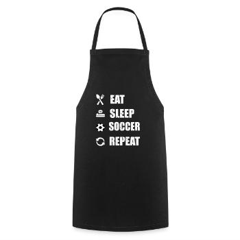 Football Soccer Sports Game - Cooking Apron - black - Front - AI Model Male 185 dark (185cm)