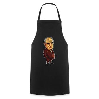 Mikhail Gorbachev Gift - Cooking Apron - black - Front - AI Model Male 185 dark (185cm)