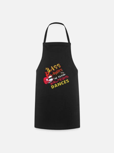 Basso-musiikin basso-kitara - Esiliina - musta