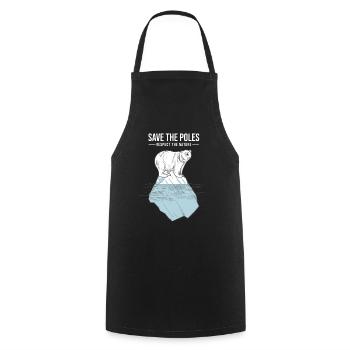 Polar ours protection de l’environnement protection du climat monde cadeau - Tablier de cuisine - noir - Devant - AI Model Male 185 dark (185cm)