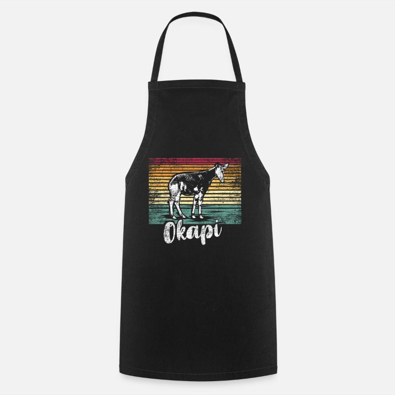 Okapi gift - Cooking Apron - black