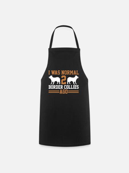 Border Collies - Cooking Apron - black