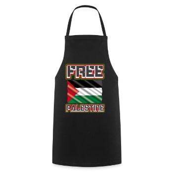 Palestine libre - drapeau palestinien, Palestine, Gaza - Tablier de cuisine - noir - Devant - AI Model Male 185 dark (185cm)