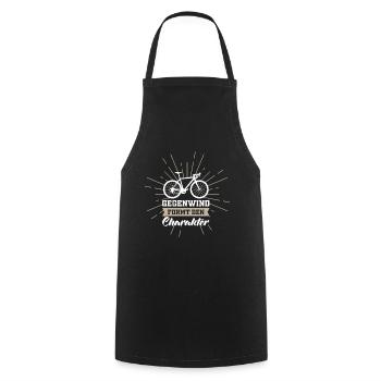 Road bike gift idea - Cooking Apron - black - Front - AI Model Male 185 dark (185cm)