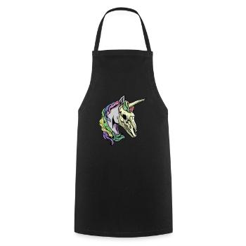 cool creepy unicorn skull skeleton - Cooking Apron - black - Front - AI Model Male 185 dark (185cm)