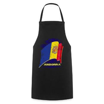 Andorre-la-Vieille, principauté naine, Europe - Tablier de cuisine - noir - Devant - AI Model Male 185 dark (185cm)