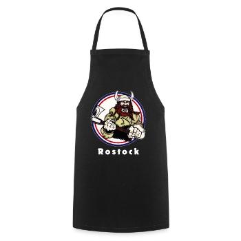 Rostock Vikings - Cooking Apron - black - Front - AI Model Male 185 dark (185cm)