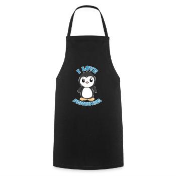 manchot - Tablier de cuisine - noir - Devant - AI Model Male 185 dark (185cm)