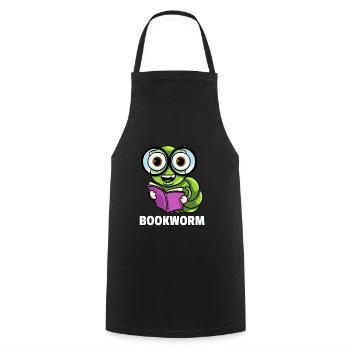 Book Reading Books Learning Bookish Gift - Cooking Apron - black - Front - AI Model Male 185 dark (185cm)