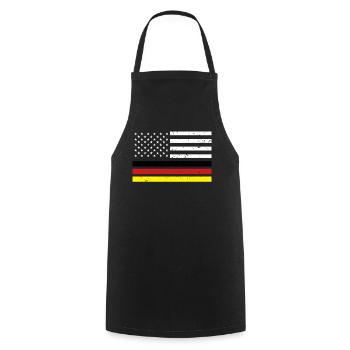 Deutschland Amerika Flagge Geschenkidee Stolz Bild - Kochschürze - Schwarz - Vorne - AI Model Male 185 dark (185cm)