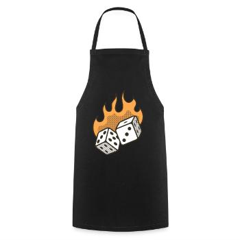 Dice and Flemings - Cooking Apron - black - Front - AI Model Male 185 dark (185cm)