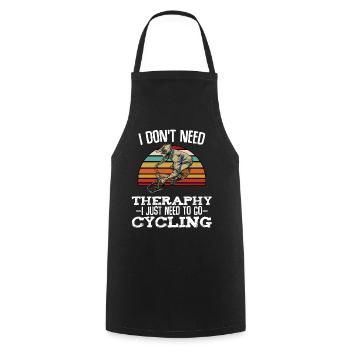 bicycle - Cooking Apron - black - Front - AI Model Male 185 dark (185cm)