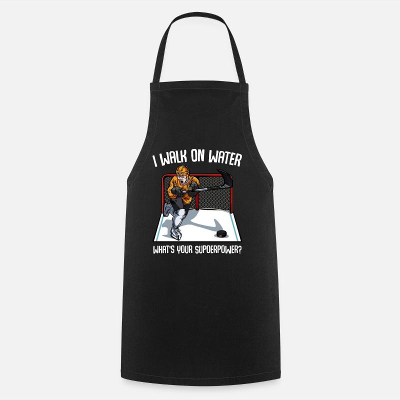 ice Hockey - Cooking Apron - black
